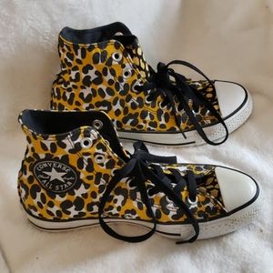 Converse Yellow Cheetah Sneakers